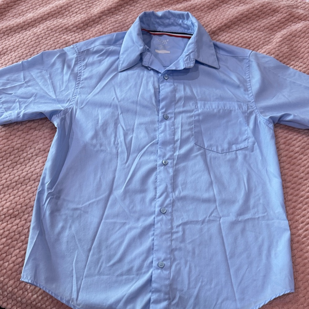French Toast Light Blue Casual Button Down Shirt